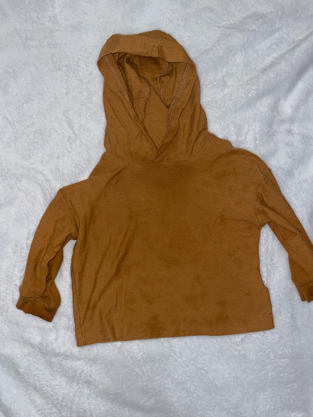 Carter's Rust Colored Hooded Long Sleeve Tee.